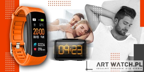 Smartwatch GIEWONT Czarno Pomarańczowy 2 Paski GW200-9