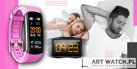 Smartwatch GIEWONT Czarno Różowy 2 Paski GW200-4