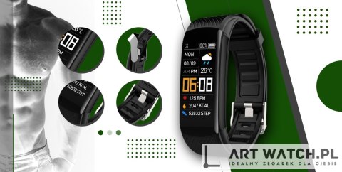 Smartwatch GIEWONT Czarno Zielony 2 Paski GW200-5