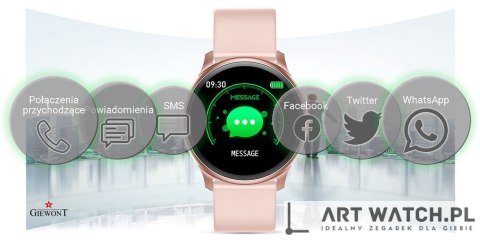 Smartwatch GIEWONT GW100-5 Różowy