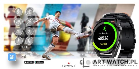 Smartwatch GIEWONT Vertex SmartCall GW450-1 Carbon/Carbon Silikon