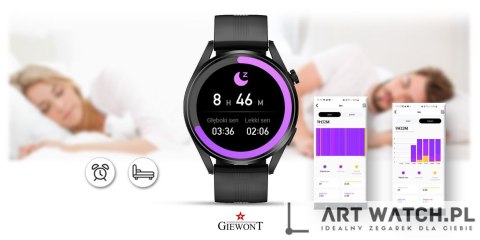 Smartwatch GIEWONT Vertex SmartCall GW450-1 Carbon/Carbon Silikon