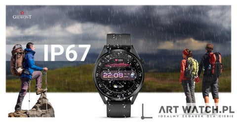 Smartwatch GIEWONT Vertex SmartCall GW450-1 Carbon/Carbon Silikon