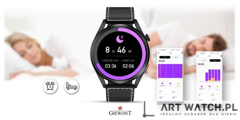 Smartwatch GIEWONT Vertex SmartCall GW450-2 Carbon/Carbon Leather