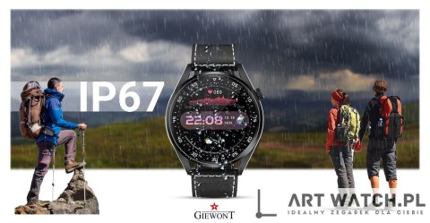Smartwatch GIEWONT Vertex SmartCall GW450-2 Carbon/Carbon Leather