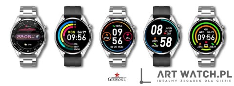Smartwatch GIEWONT Vertex SmartCall GW450-4 Silver/Carbon Silikon