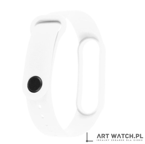 Pasek silikonowy do Xiaomi 5/6 - biały