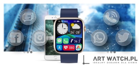 Smartwatch Damski Gravity GT3-4 Różowo-Granatowy