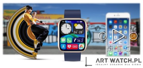 Smartwatch Damski Gravity GT3-4 Różowo-Granatowy