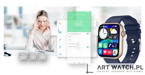 Smartwatch Damski Gravity GT3-4 Różowo-Granatowy