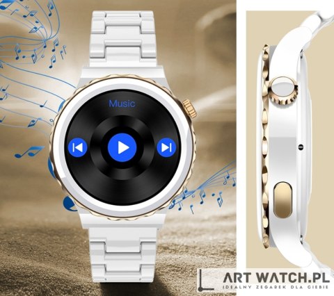 Smartwatch Damski Rubicon RNCE92 PRO White/2 x Pasek SMARUB171