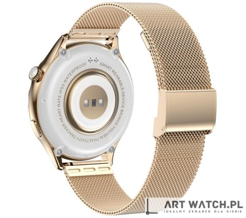 Smartwatch Damski Rubicon RNCF02-2 Złoty + Pasek Różowy