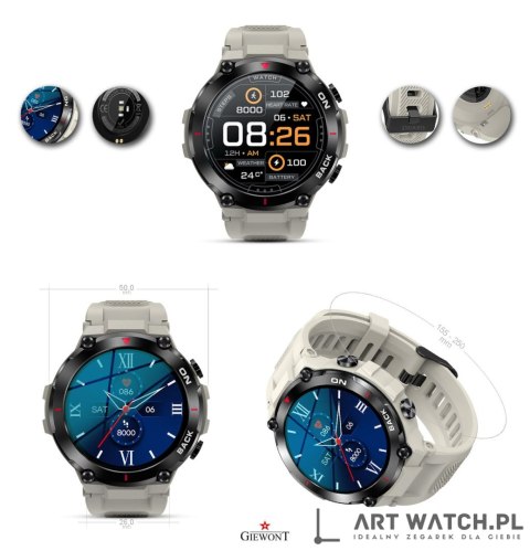 Smartwatch GIEWONT Pionier GPS GW460-3 - Light Stone