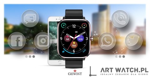Smartwatch Giewont Różowo-Czarny GW230-3