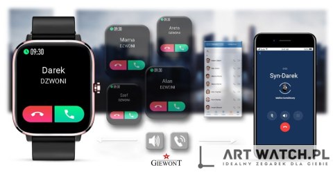 Smartwatch Giewont Różowo-Czarny GW230-3