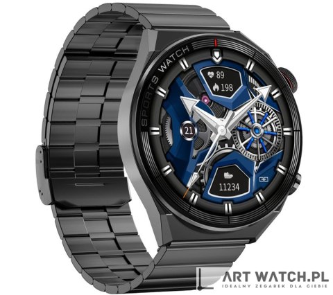 Smartwatch Rubicon RNCE99 Black Metal + Silicon SMARUB194
