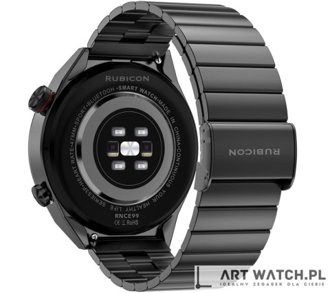Smartwatch Rubicon RNCE99 Black Metal + Silicon SMARUB194