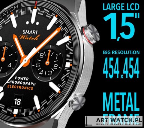 Smartwatch Rubicon RNCE99 Black Metal + Silicon SMARUB194
