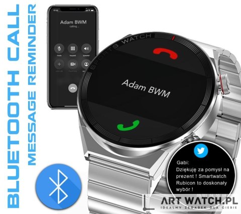 Smartwatch Rubicon RNCE99 Black Metal + Silicon SMARUB194