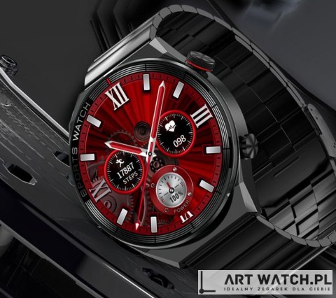 Smartwatch Rubicon RNCE99 Black Metal + Silicon SMARUB194