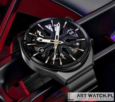 Smartwatch Rubicon RNCE99 Black Metal + Silicon SMARUB194