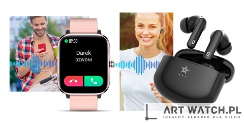 Słuchawki bezprzewodowe GIEWONT RealSound PRO ANC ENC GWS800-1 Czarne