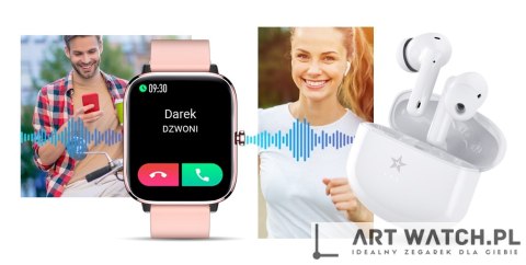 Słuchawki bezprzewodowe GIEWONT RealSound PRO ANC ENC GWS800-2 Białe