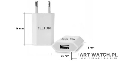 ŁADOWARKA do Smartwatch VELTORI POWER ON USB 5V 1A VTL1 Uniwersalna