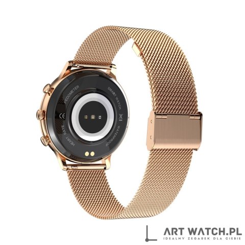 Smartwatch Damski VELTORI VT310-1 Złota Bransoleta + Różowy Pasek Silikonowy
