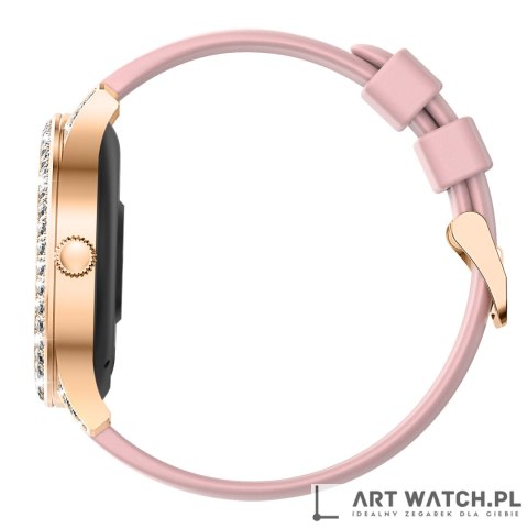 Smartwatch Damski VELTORI VT360-1 Różowy Pasek Silikonowy