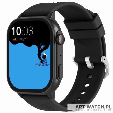Smartwatch Gravity GT15-1 Czarny Pasek Silikonowy + Czarna Bransoleta