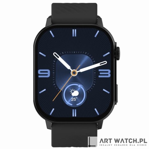 Smartwatch Gravity GT15-1 Czarny Pasek Silikonowy + Czarna Bransoleta