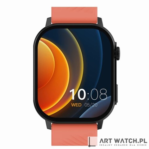 Smartwatch Gravity GT15-3 Czerwony Pasek Silikonowy + Czarna Bransoleta