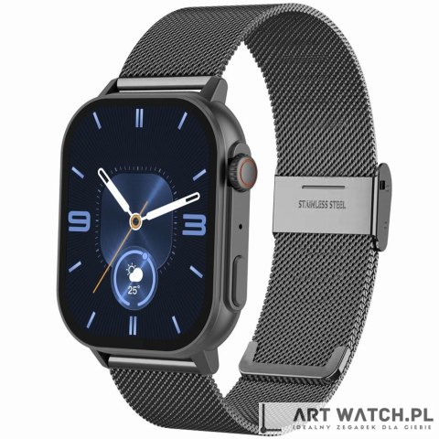 Smartwatch Gravity GT15-4 Niebieski Pasek Silikonowy + Tytanowa Bransoleta