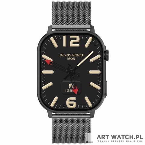 Smartwatch Gravity GT15-4 Niebieski Pasek Silikonowy + Tytanowa Bransoleta