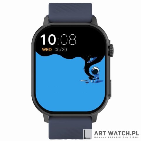 Smartwatch Gravity GT15-4 Niebieski Pasek Silikonowy + Tytanowa Bransoleta