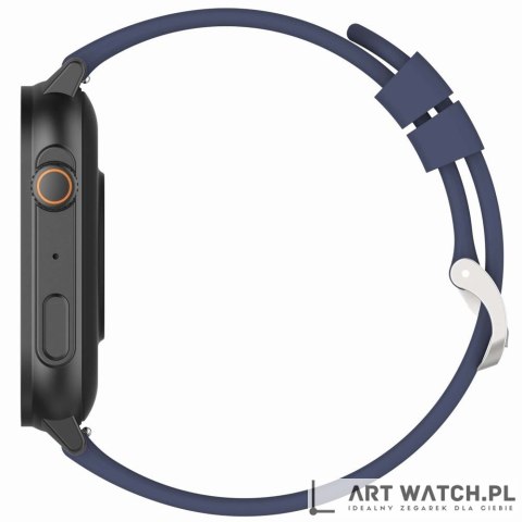 Smartwatch Gravity GT15-4 Niebieski Pasek Silikonowy + Tytanowa Bransoleta