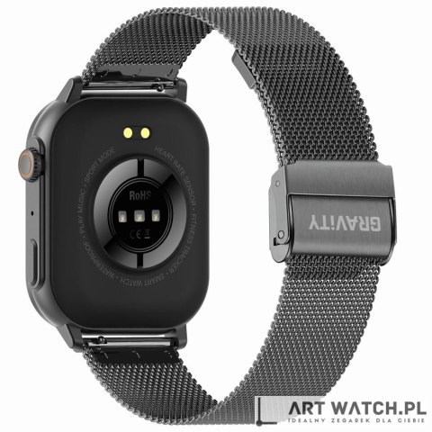 Smartwatch Gravity GT15-4 Niebieski Pasek Silikonowy + Tytanowa Bransoleta