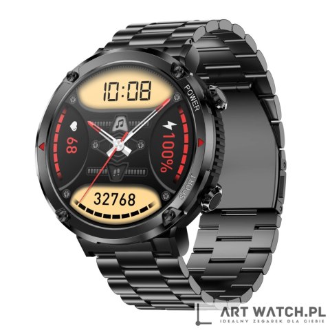 Smartwatch Gravity GT21-1+ Czarny Pasek Silikonowy