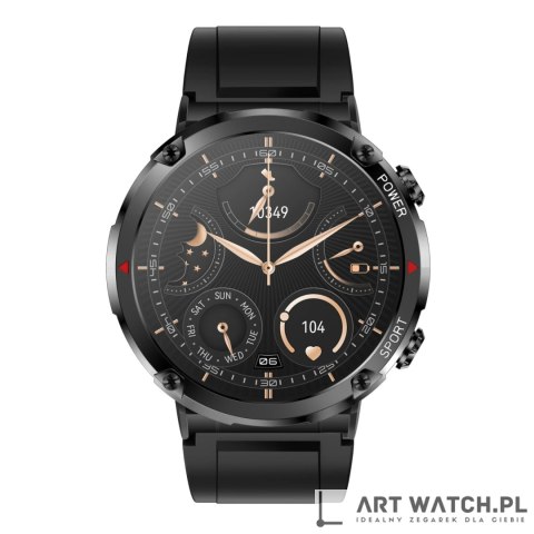 Smartwatch Gravity GT21-1+ Czarny Pasek Silikonowy
