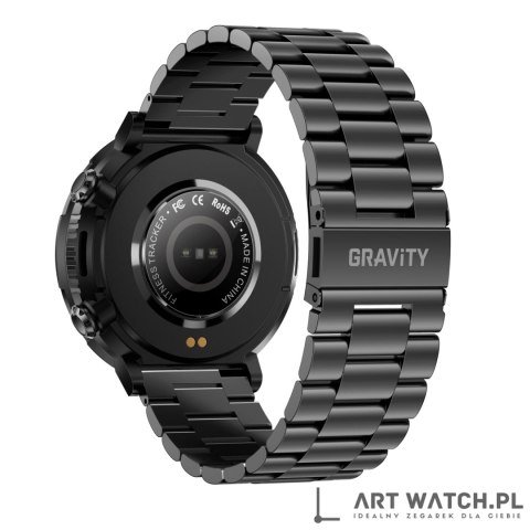 Smartwatch Gravity GT21-1+ Czarny Pasek Silikonowy