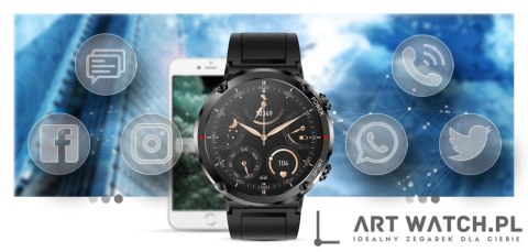 Smartwatch Gravity GT21-1+ Czarny Pasek Silikonowy