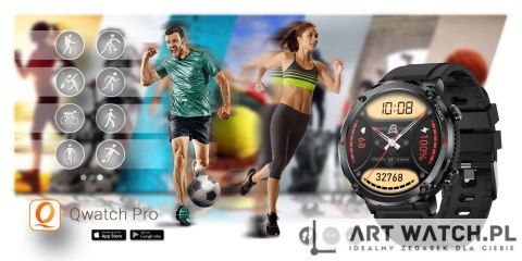 Smartwatch Gravity GT21-1+ Czarny Pasek Silikonowy
