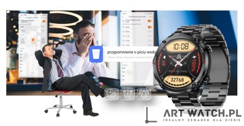 Smartwatch Gravity GT21-1+ Czarny Pasek Silikonowy
