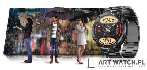 Smartwatch Gravity GT21-1+ Czarny Pasek Silikonowy