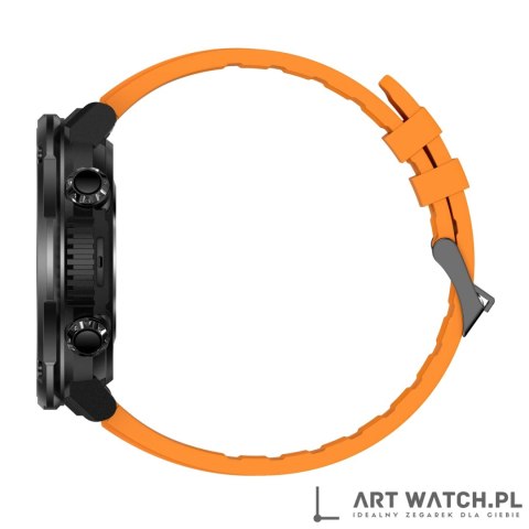 Smartwatch Gravity GT21-2 + Pomarańczowy Pasek Silikonowy