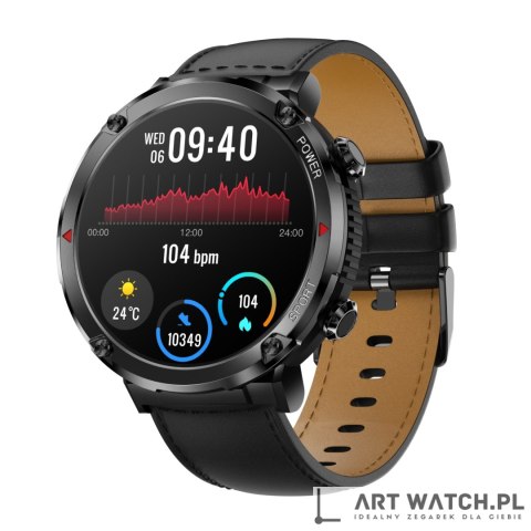 Smartwatch Gravity GT21-3 + Czarny Pasek Silikonowy