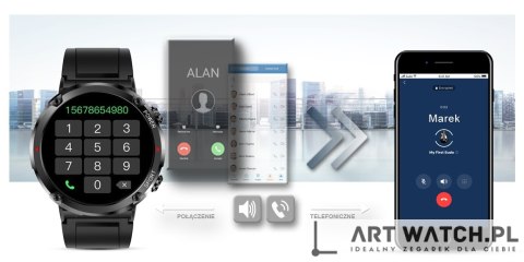 Smartwatch Gravity GT21-3 + Czarny Pasek Silikonowy