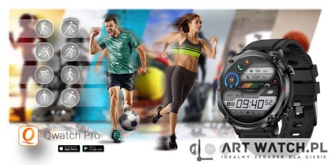 Smartwatch Gravity GT21-3 + Czarny Pasek Silikonowy