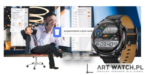 Smartwatch Gravity GT21-3 + Czarny Pasek Silikonowy